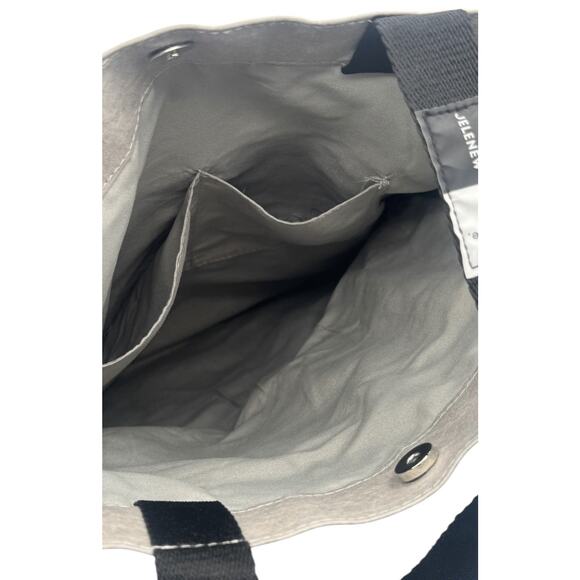 Jelenew Paris Cycling Womens Tote Bag Gray Washable Dupont Kraft Paper Logo - Picture 7 of 9